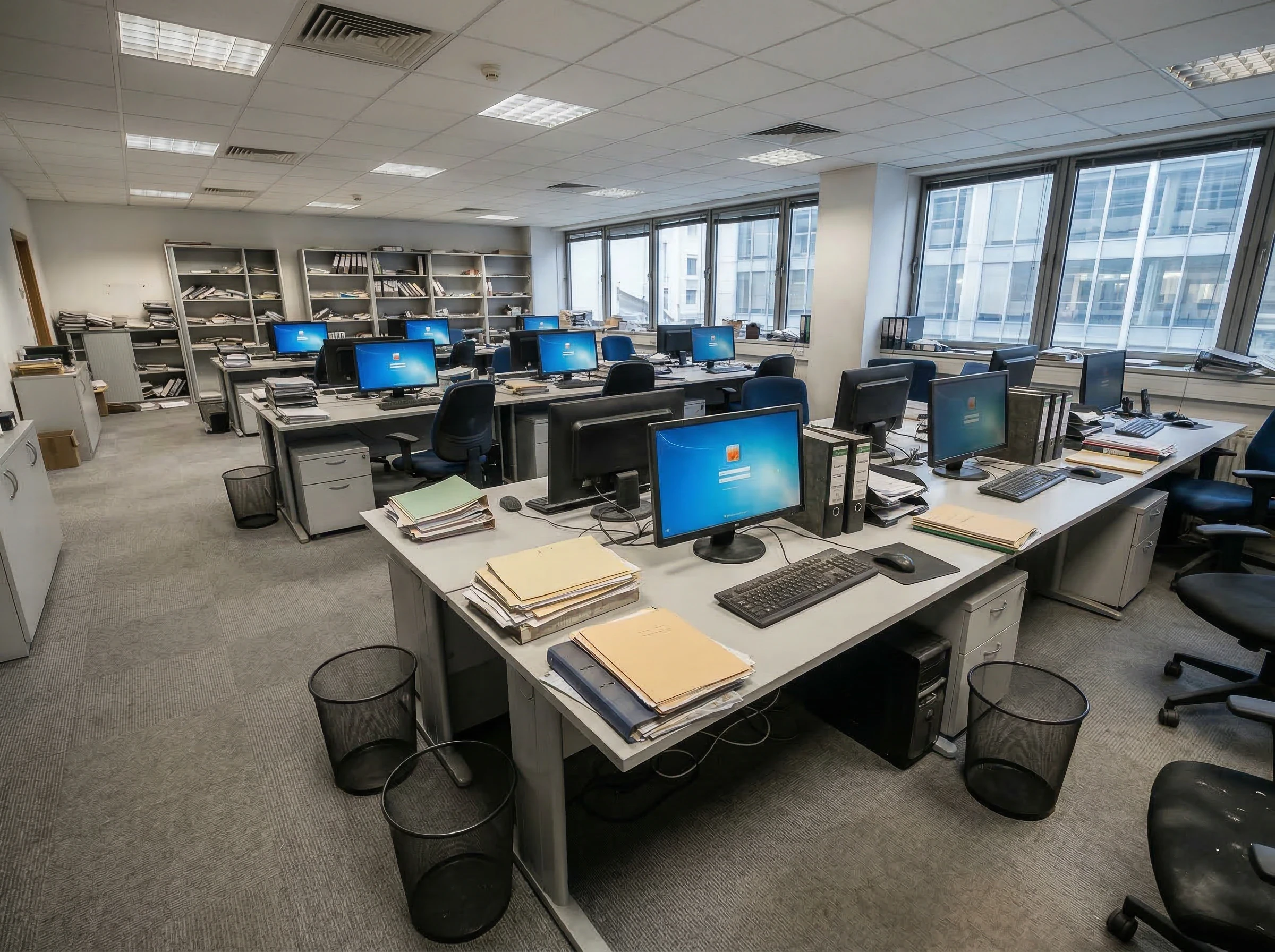 Office Deep Clean: an office after cleaning